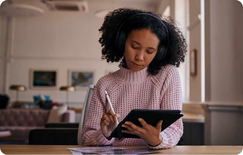 Woman Using a Tablet